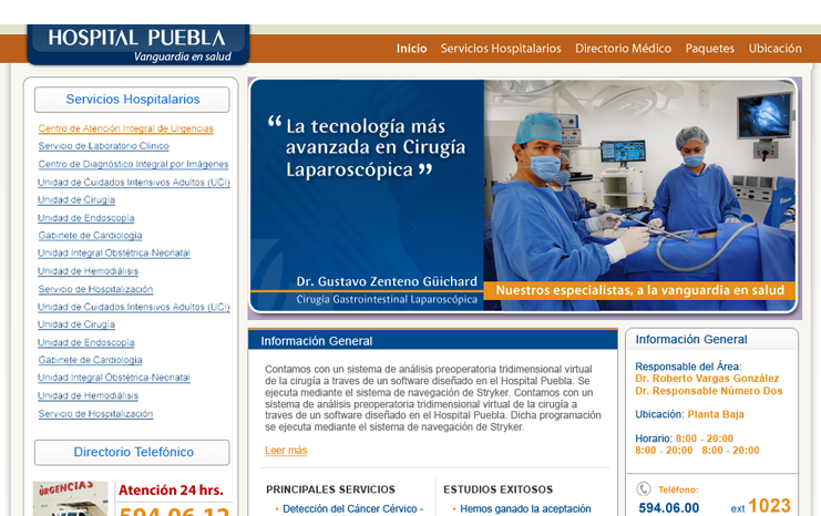 Diseño web - Hospital Puebla