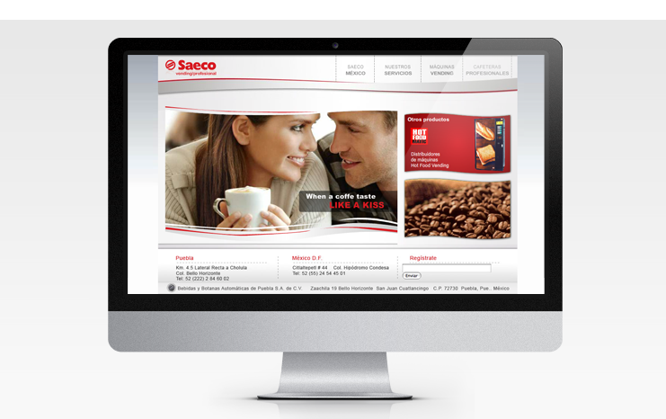 Diseño de sitio web - Saeco