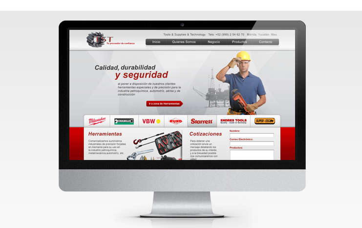 Diseño de sitio web - Herramientas TST